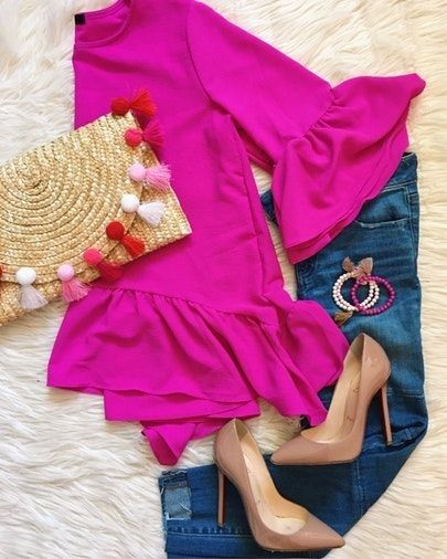 3 - Kombinasi jeans dan warna shocking pink.jpg
