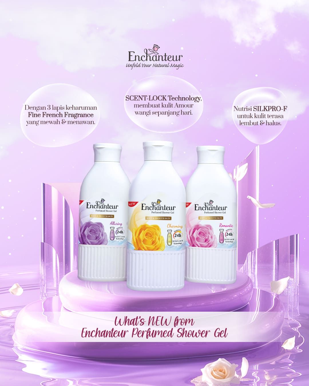 Packaging dan Formula Baru Enchanteur Perfumed Shower Gel